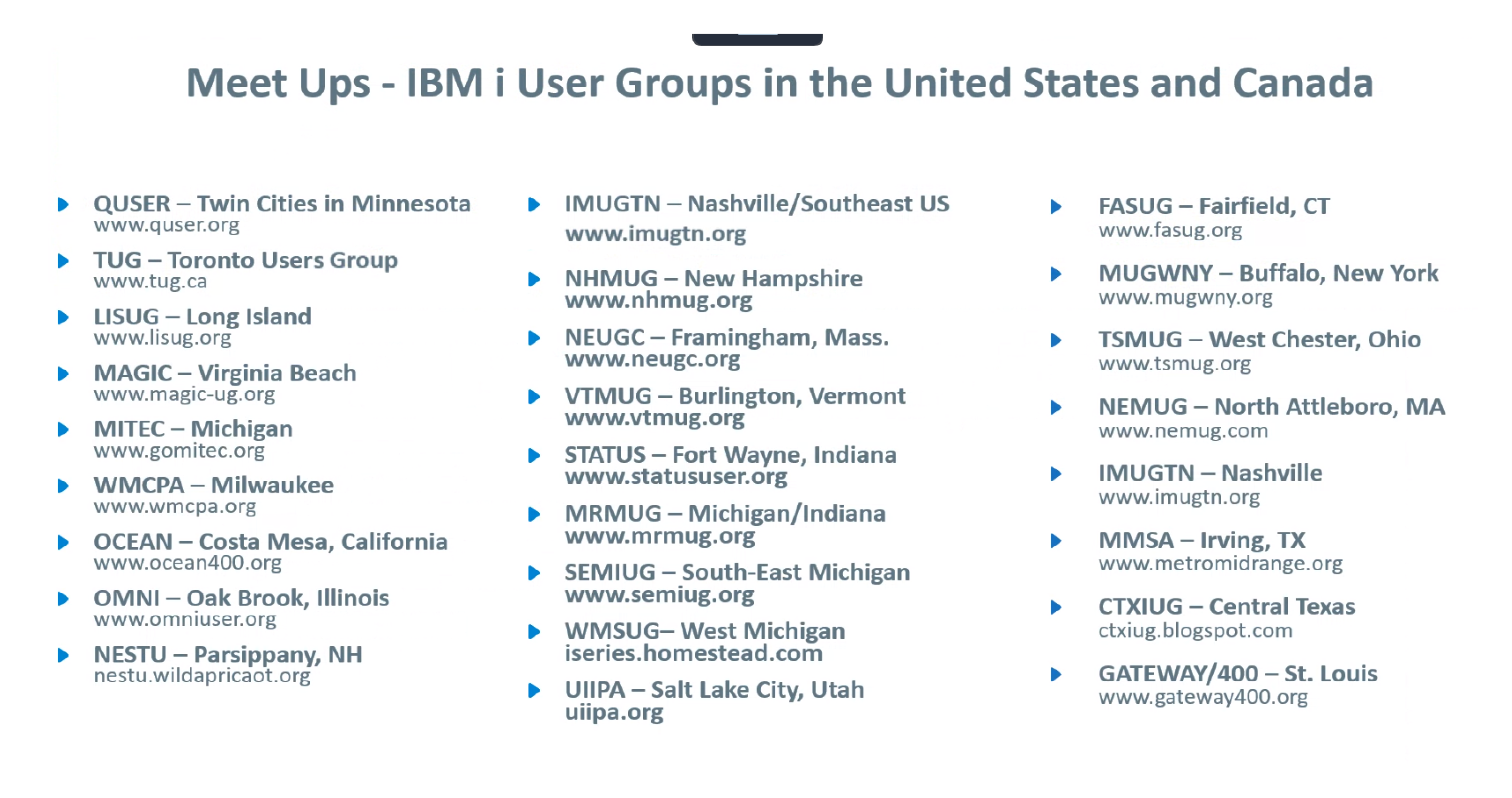 IBM i User Groups
